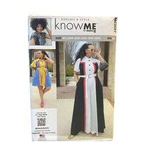 KnowME ME2027 Romper & Jumpsuit Size 30W-38W Plus Size Sewing Pattern